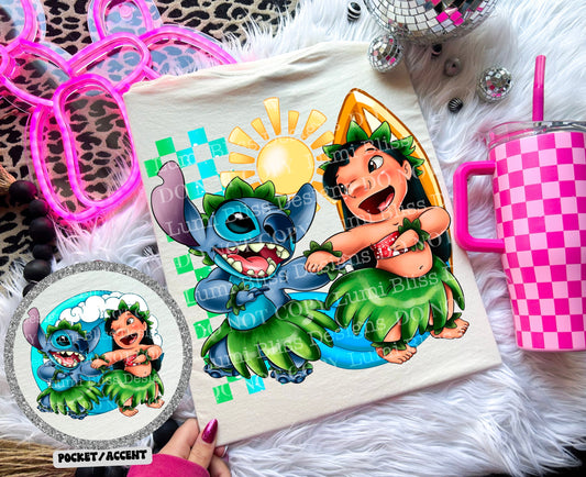 ALOHA BUDDIES DOUBLE SIDED TEE