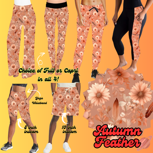 PRETTY FALL RUN-AUTUMN FEATHER-BOTTOMS 6 STYLES-PREORDER CLOSING 8/3