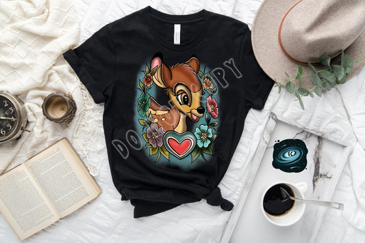 TATTOO RUN- BABY DEER 1 TEE