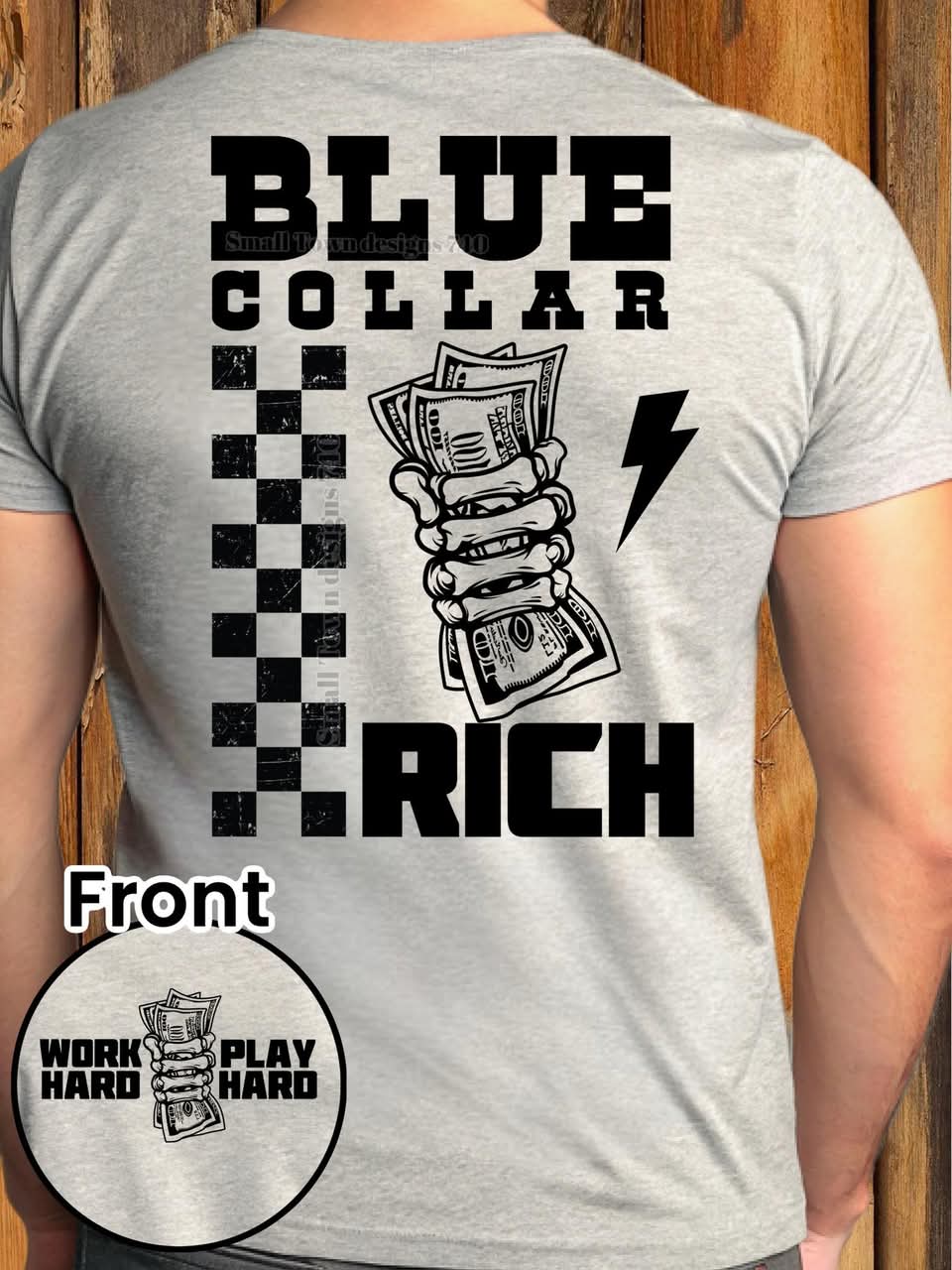 BLUE COLLAR RICH DOUBLE SIDED TEE