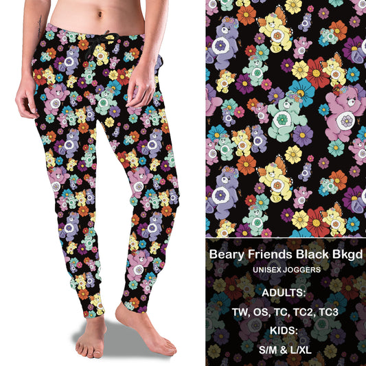 Beary Friends on Blk - Full Joggers
