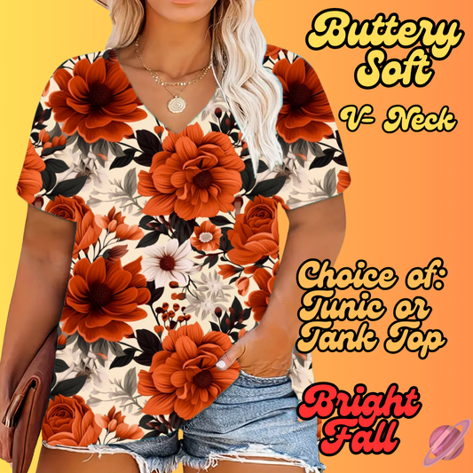 PRETTY FALL RUN-BRIGHT FALL-TUNIC OR TANK-PREORDER CLOSING 8/3