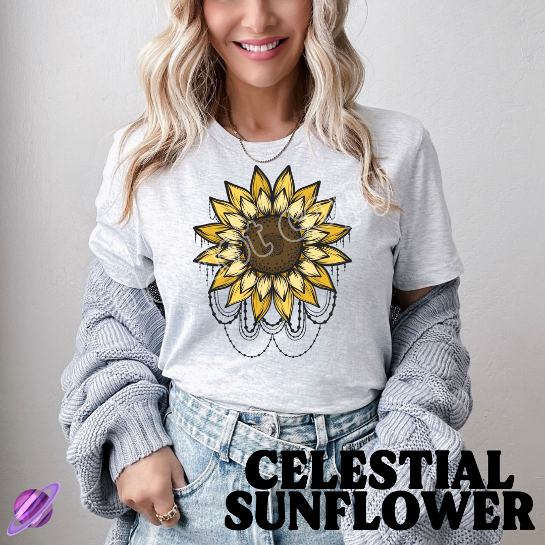CELESTIAL SUNFLOWER - CELESTIAL RUN -UNISEX TEE ADULTS/KIDS