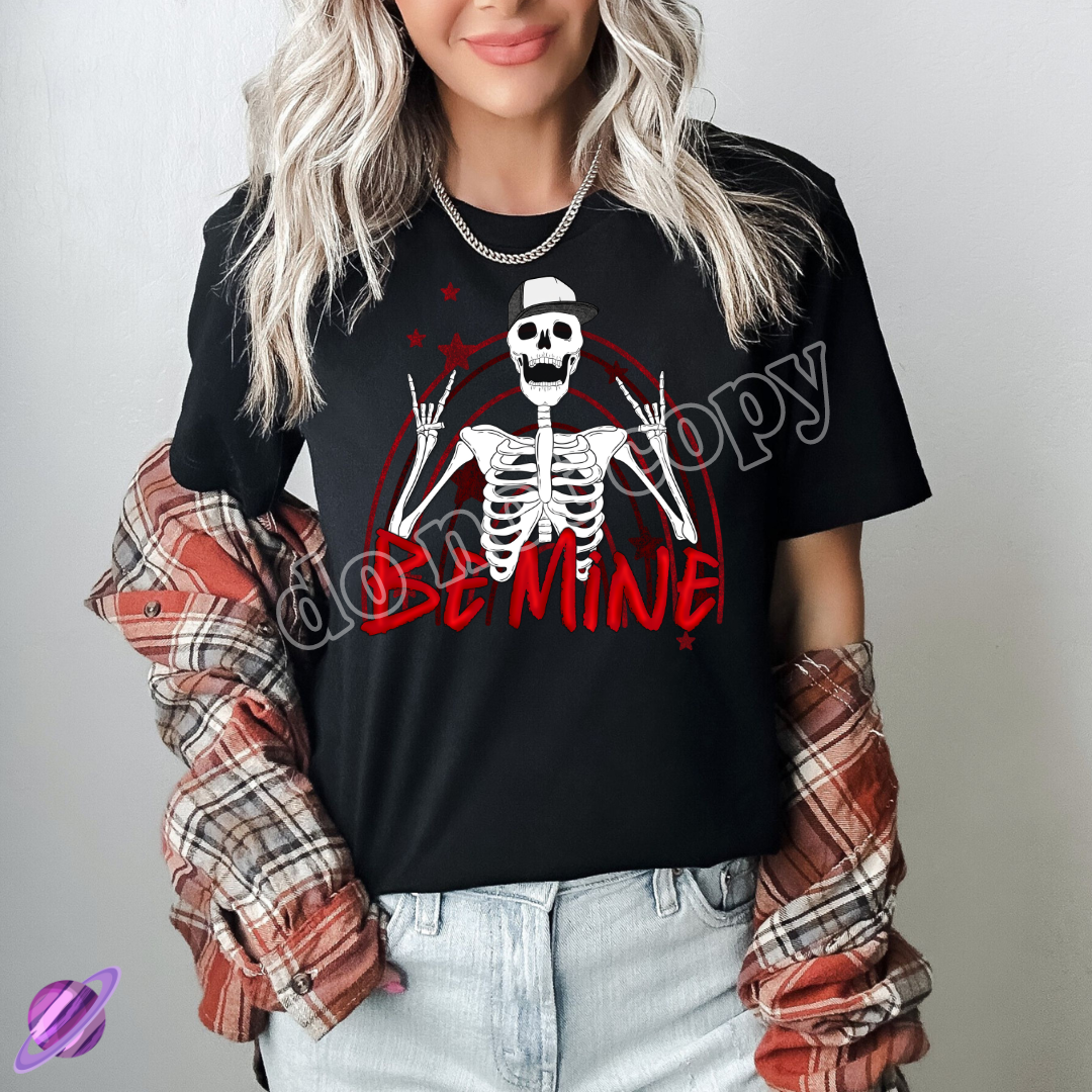 BE MINE SKELE RED TEE