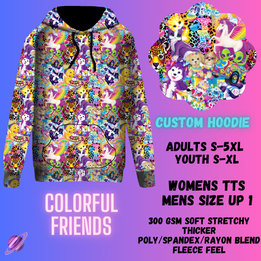 PULLOVER HOODIE RUN 1-COLORFUL FRIENDS