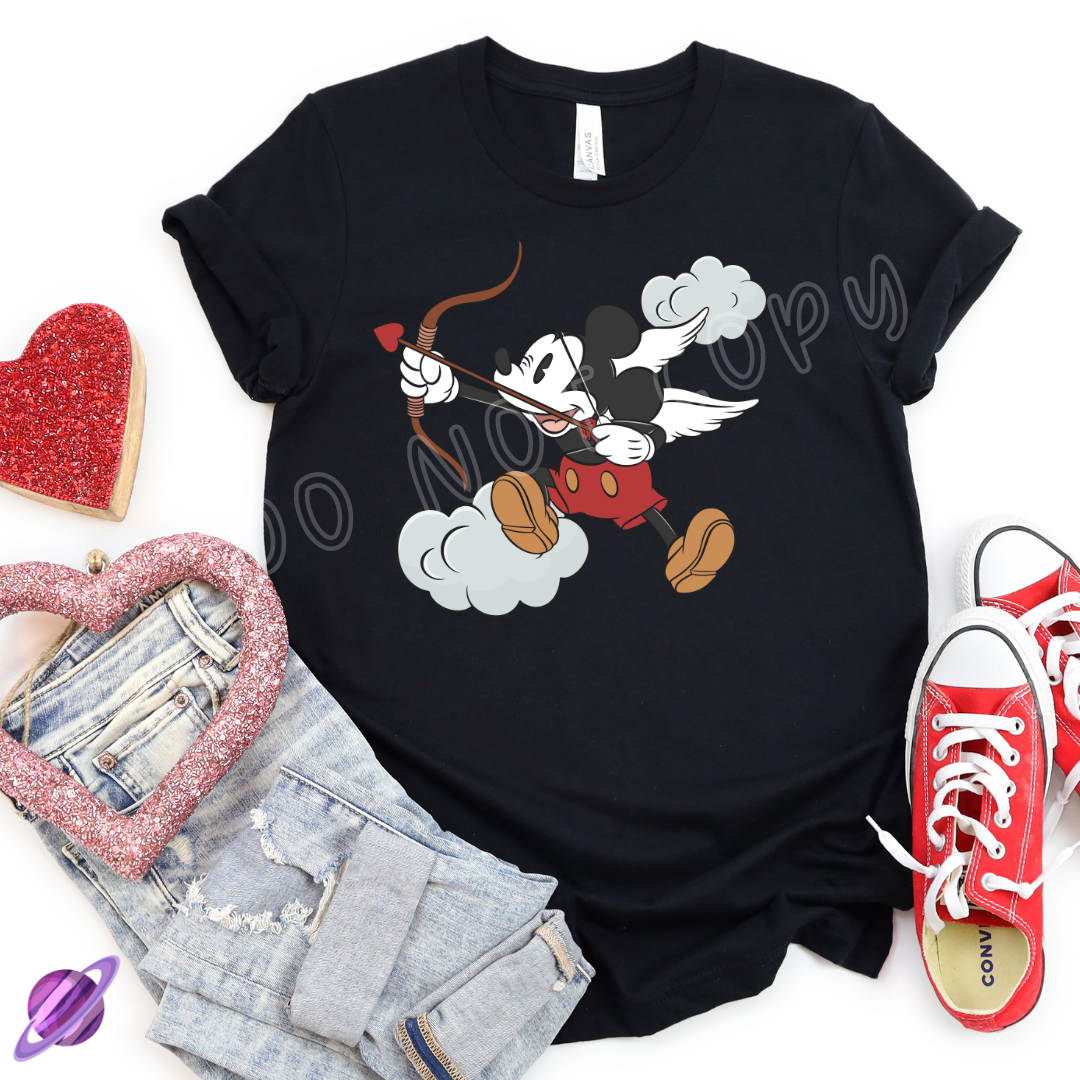 CUPID MOUSE - VALENTINE RUN 1-UNISEX TEE