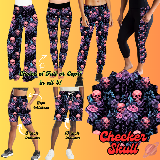 PRETTY FALL RUN-CHECKERED SKULL-BOTTOMS 6 STYLES-PREORDER CLOSING 8/3