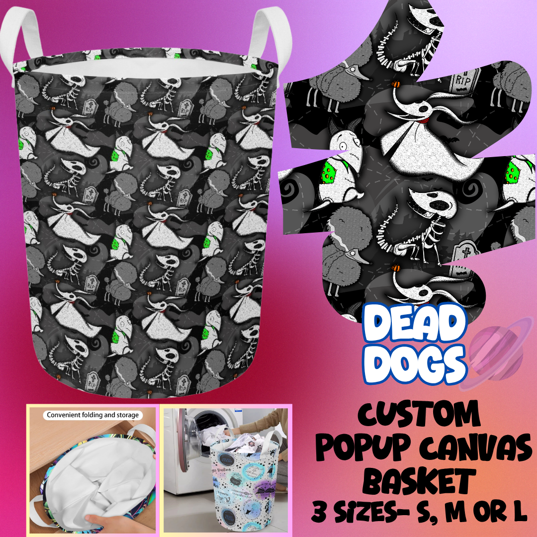STORAGE BASKET RUN-DEAD DOGS-3 SIZES-PREORDER CLOSING 8/5