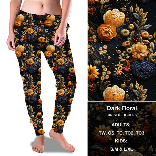 Dark Floral - Full Joggers