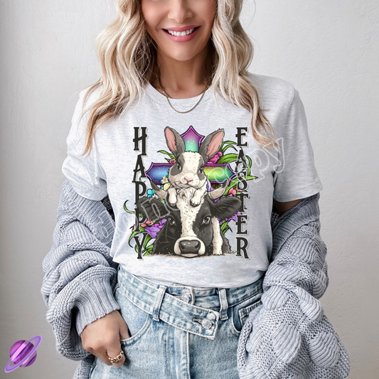 HAPPY EASTER COW TEE