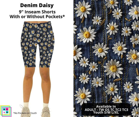 Denim Daisy Shorts w/ Pockets