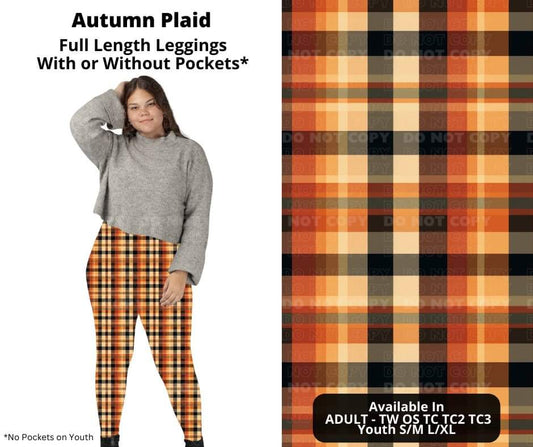 Autumn Plaid Full Length Leggings w/ Pockets