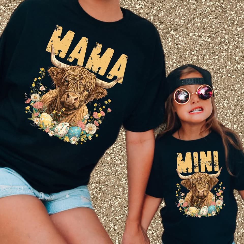 Highland Cow Personalized Name Sweatshirt – Cozy Custom Crewneck