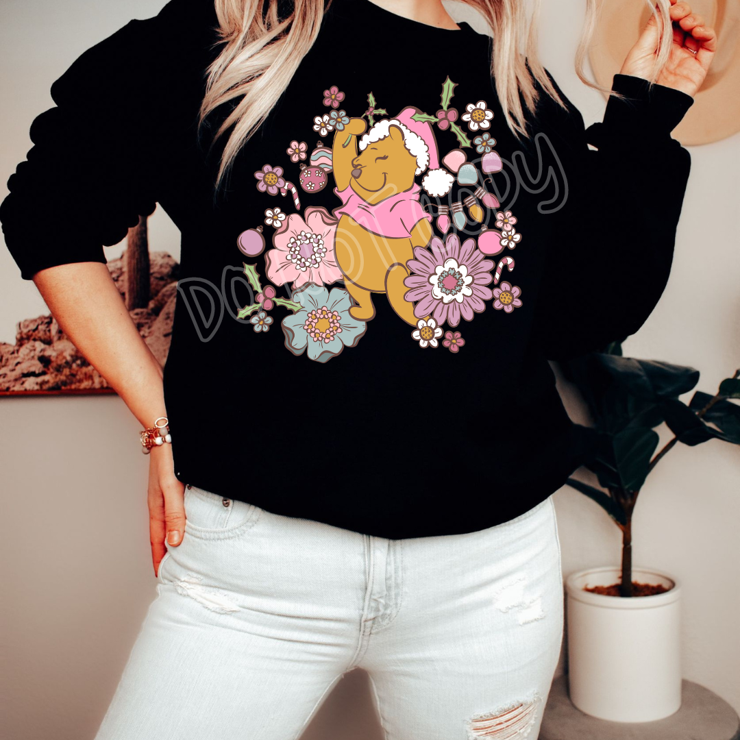 FLORAL BEAR - HOLIDAY RUN 2 - UNISEX TEE ADULTS/KIDS