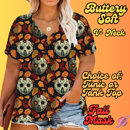 PRETTY FALL RUN-FALL MASK-TUNIC OR TANK-PREORDER CLOSING 8/3