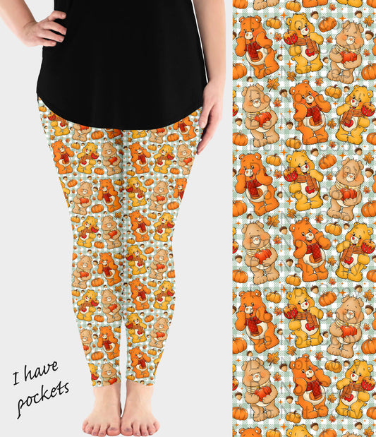 RTS - Fall Bears Leggings w/ Pockets