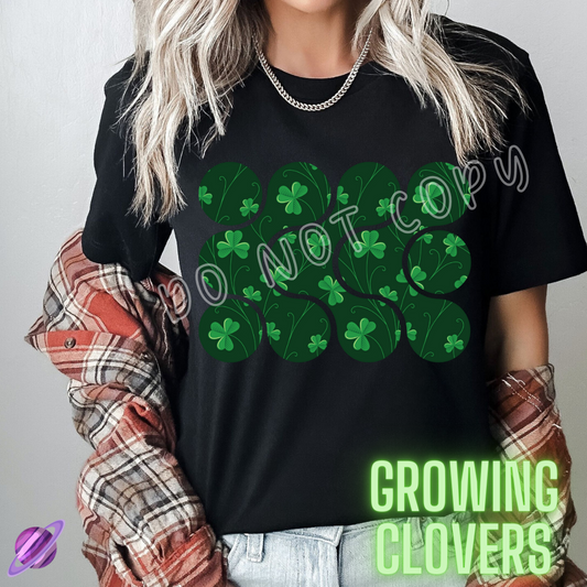 GROWING CLOVERS - LETS GET LUCKY RUN -UNISEX TEE ADULTS/KIDS