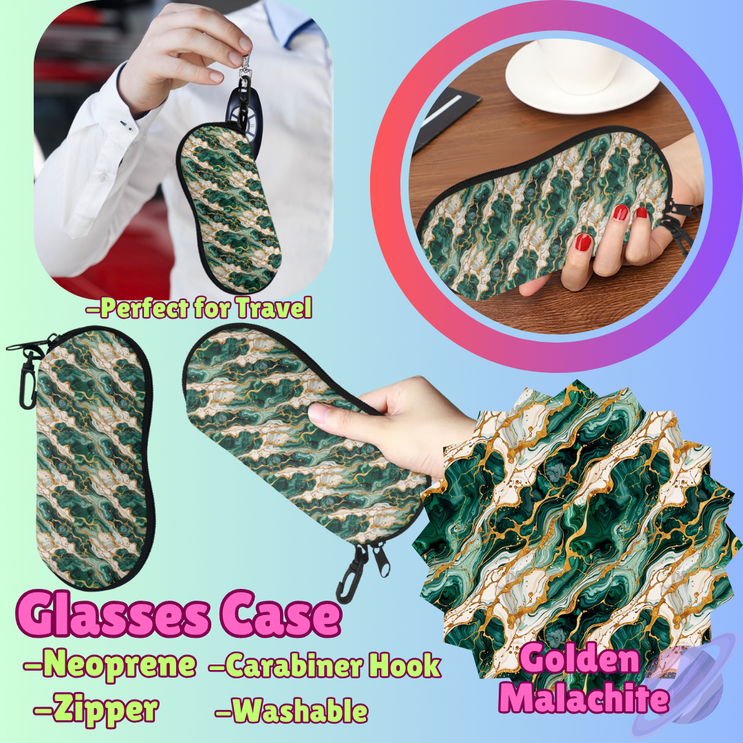 SUNGLASSES CASE RUN-GOLDEN MALACHITE-PREORDER CLOSING 8/8