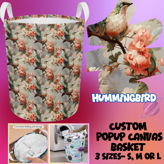 STORAGE BASKET RUN-HUMMINGBIRD-3 SIZES-PREORDER CLOSING 8/5