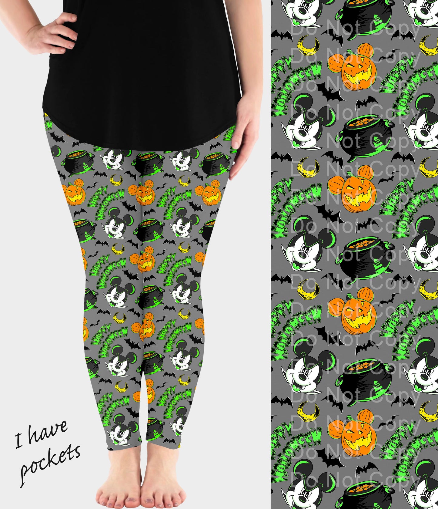 RTS - Happy Halloween Leggings w/ Pockets