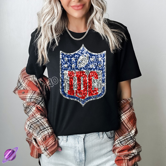 IDC SEQUIN FB UNISEX TEE ADULTS/KIDS