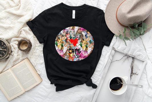 GOOD GUYS RUN- I LOVE CATS TEE