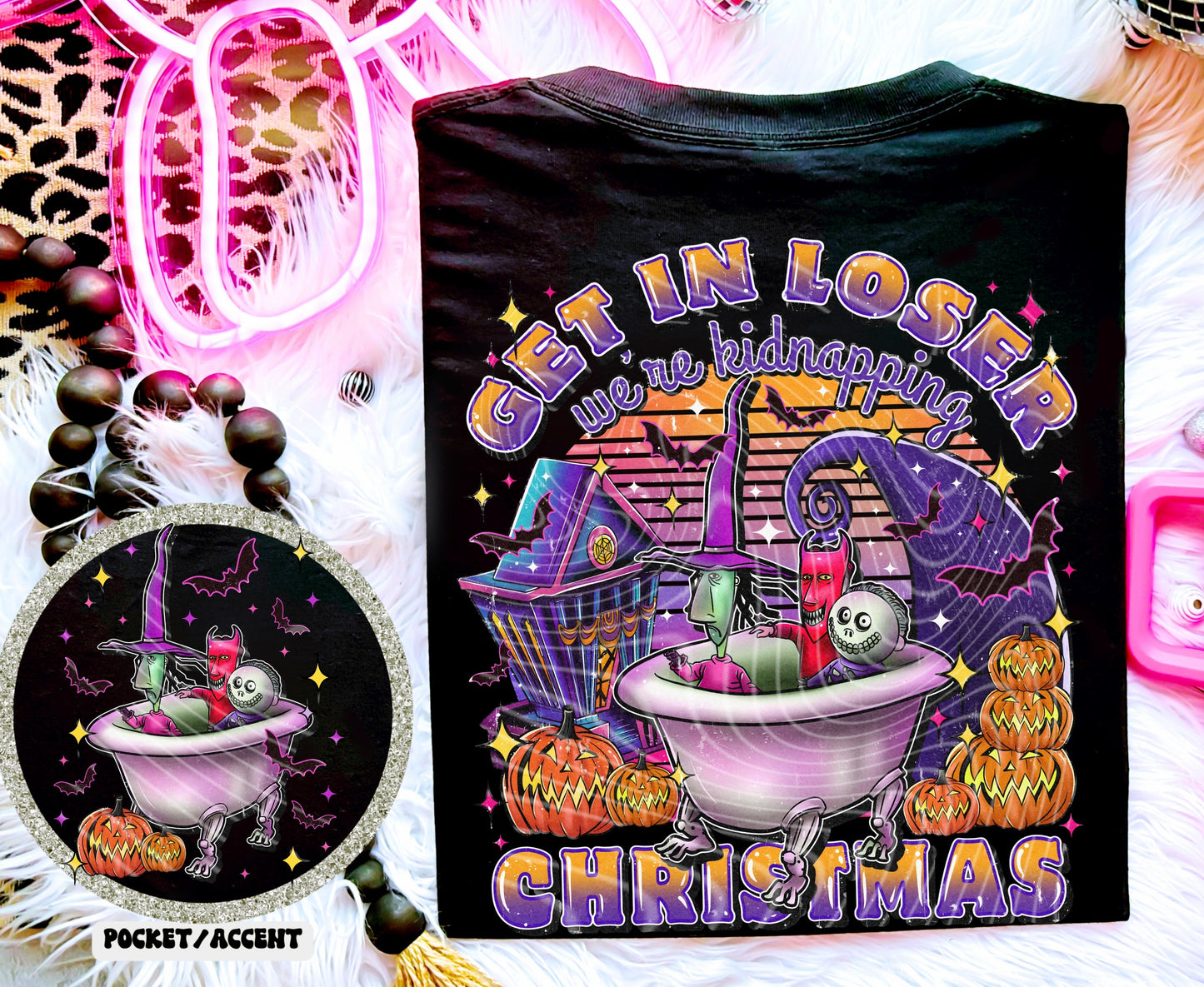 LOSER CHRISTMAS- POCKET PRINT DOUBLE SIDED TEE