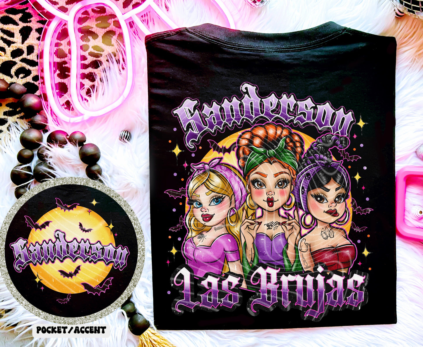 LAS BRUJAS- POCKET PRINT DOUBLE SIDED TEE