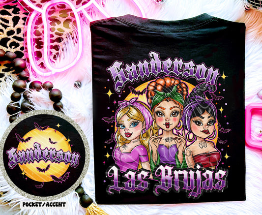 LAS BRUJAS- POCKET PRINT DOUBLE SIDED TEE