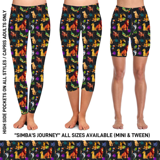 RTS - Simba's Journey Leggings with High Side Pockets