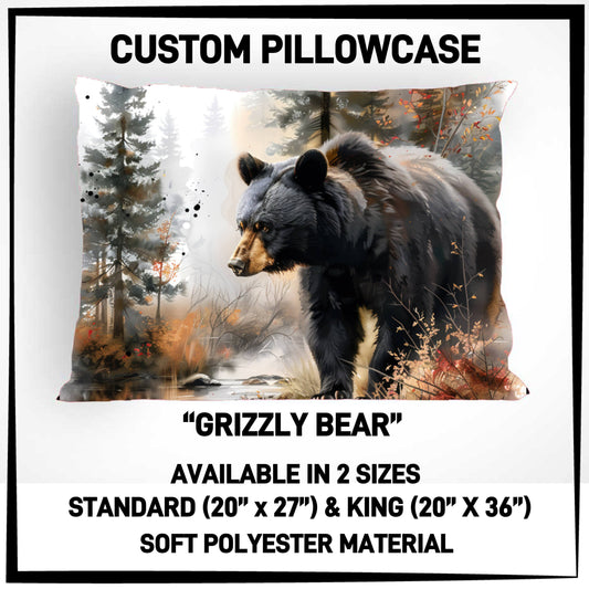 RTS - Grizzly Bear Pillowcase