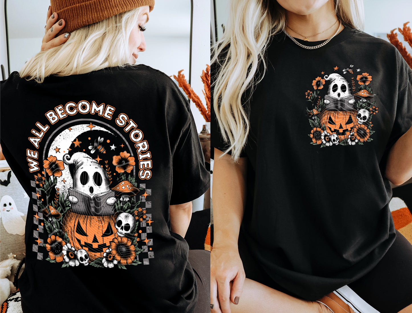 BECOME STORIES- POCKET PRINT DOUBLE SIDED TEE
