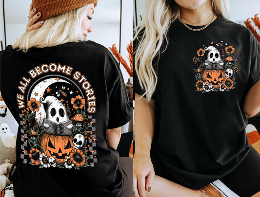 BECOME STORIES- POCKET PRINT DOUBLE SIDED TEE