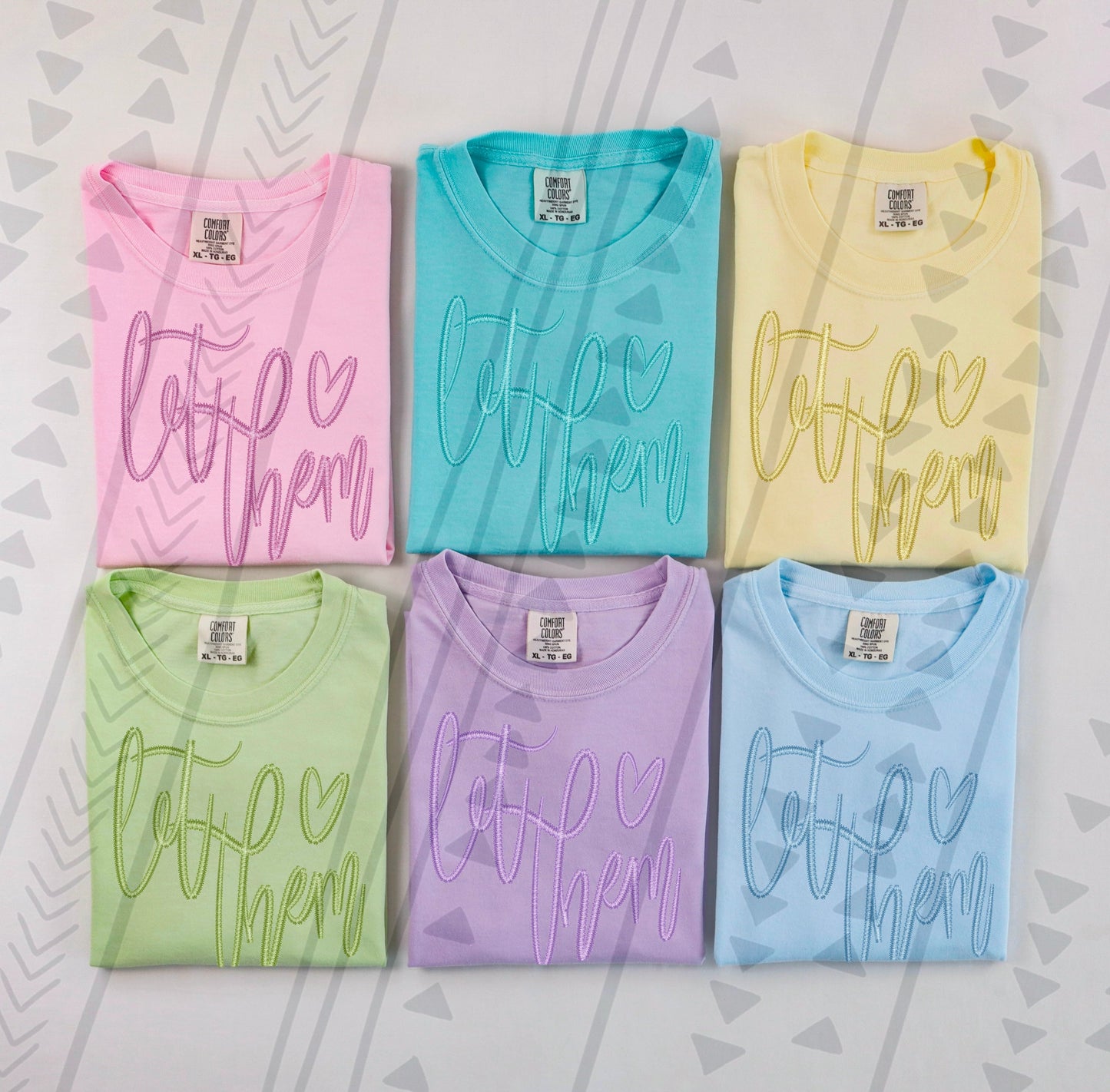 LET THEM FAUX EMBROID TEE