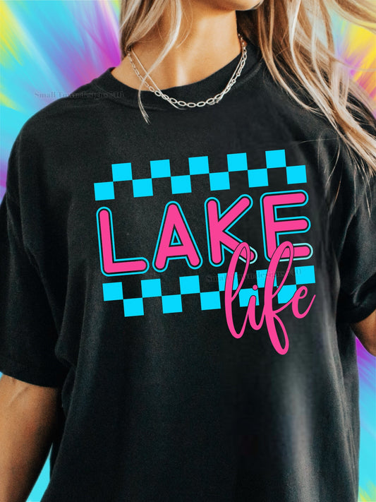 CHECKER LAKE LIFE TEE