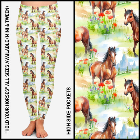 RTS - Hold Your Horses Leggings with High Side Pockets