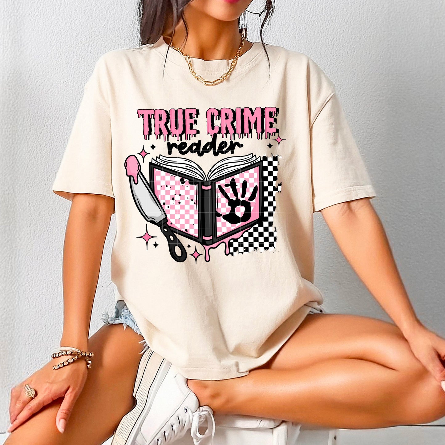 TRUE CRIME READER TEE