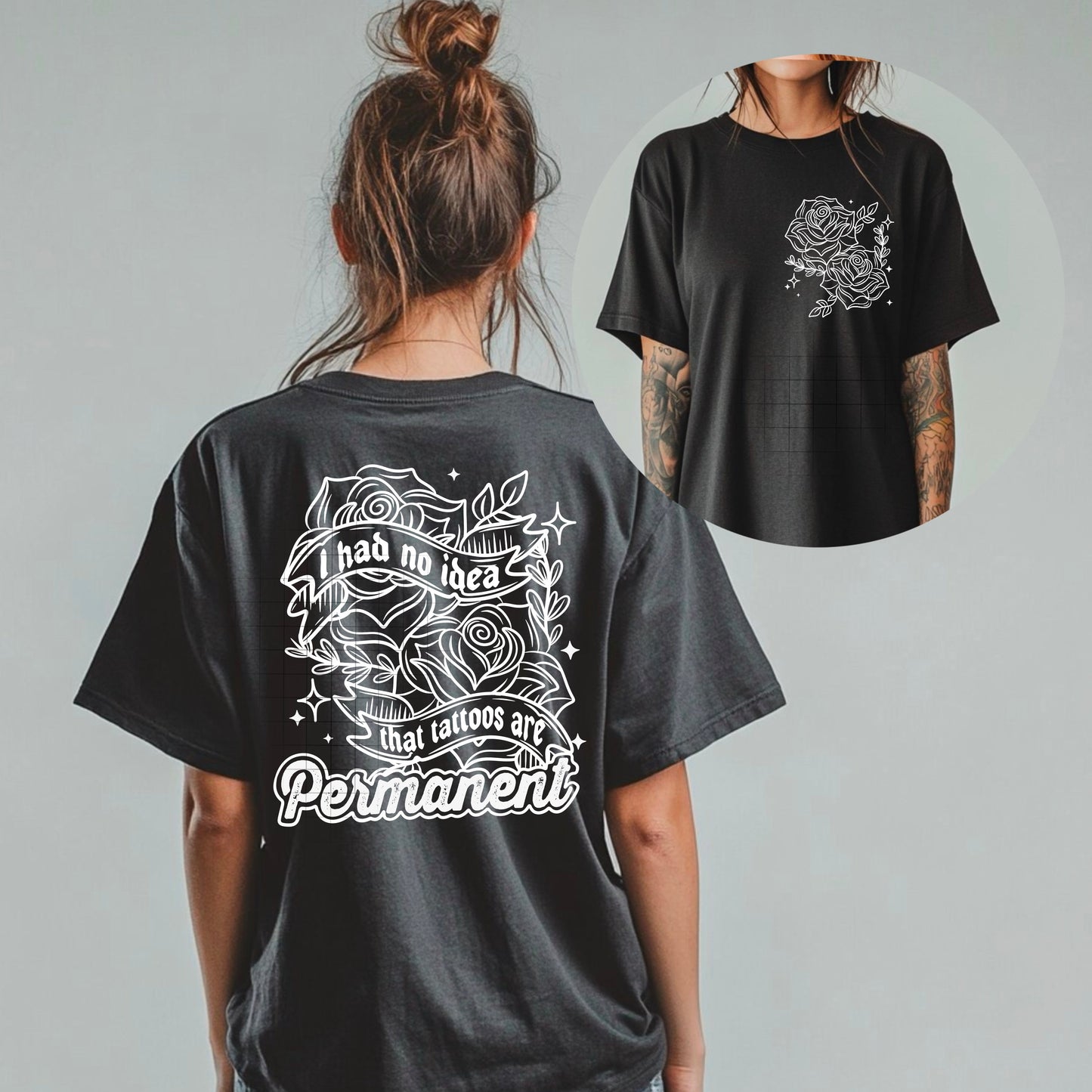 I HAD NO IDEA-SINGLE COLOR-DOUBLE SIDED TEE