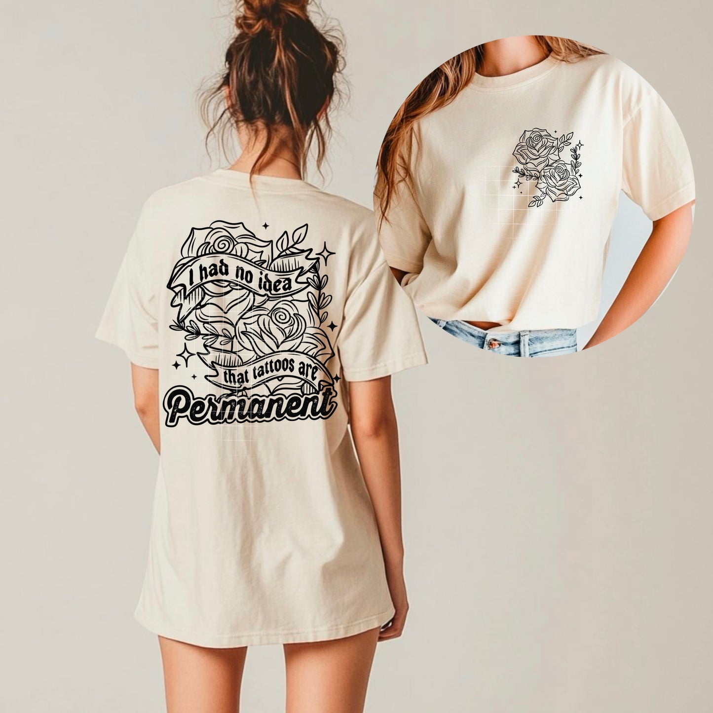 I HAD NO IDEA-SINGLE COLOR-DOUBLE SIDED TEE