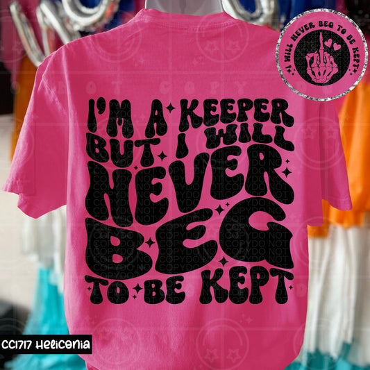 IM A KEEPER DOUBLE SIDED TEE