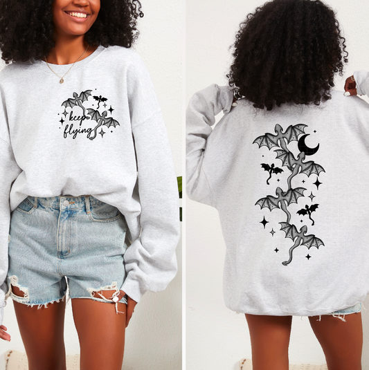 KEEP FLYING DOUBLE SIDED SWEATSHIRT