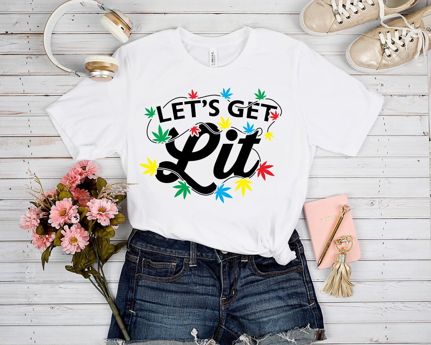 HOLIDAY RUN 1-LETS GET LIT TEE 1