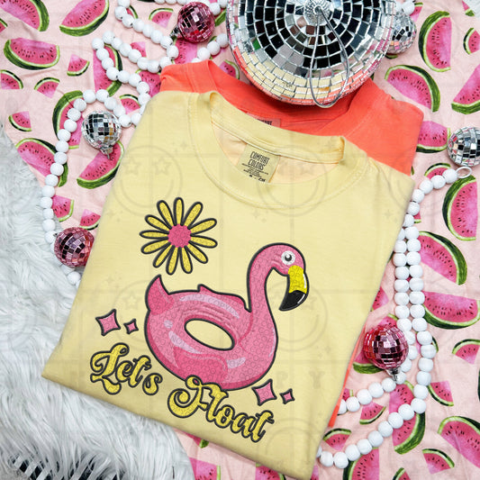 LETS FLOAT FLAMINGO TEE