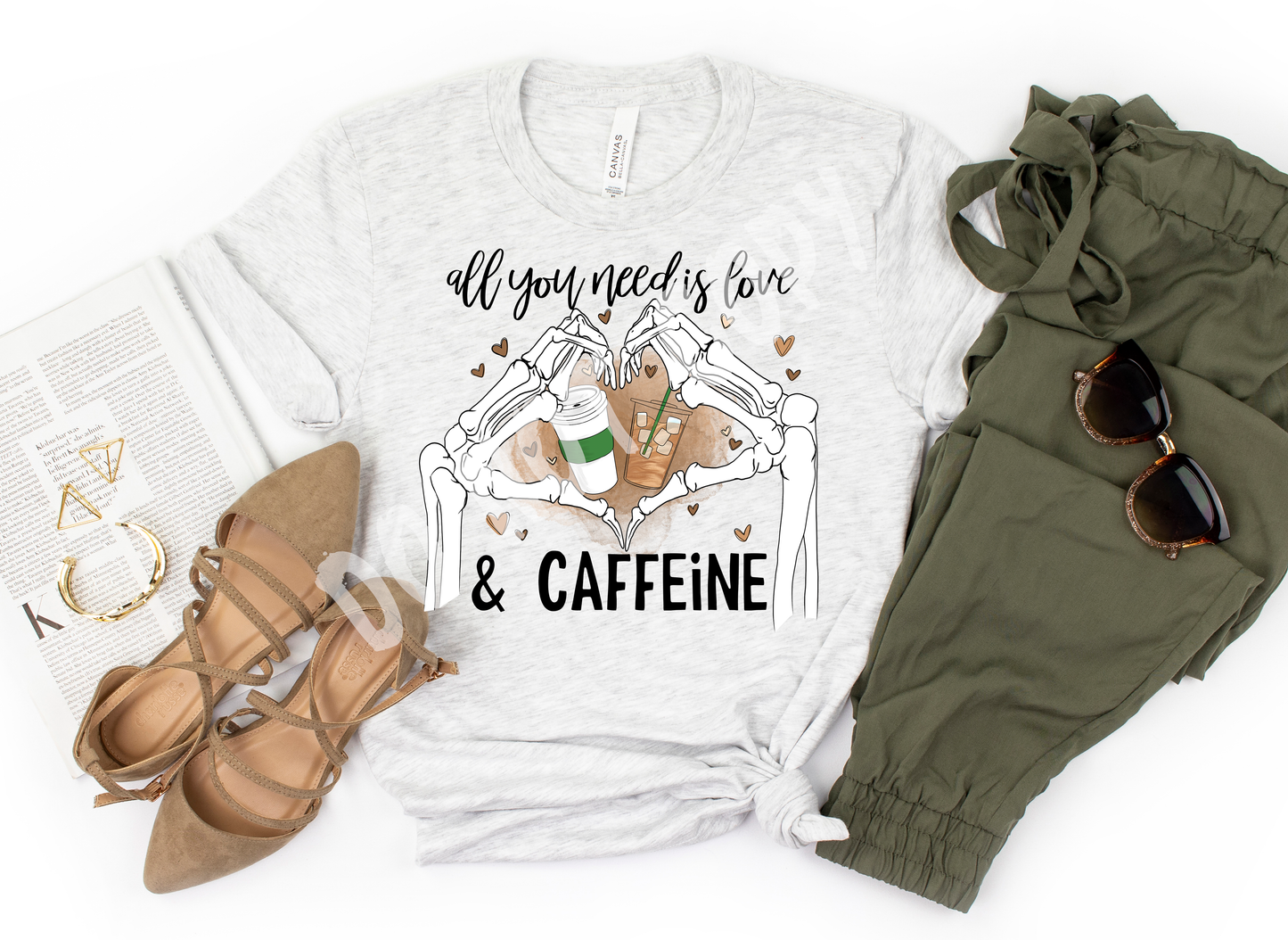 LOVE CAFFEINE GREEN TEE