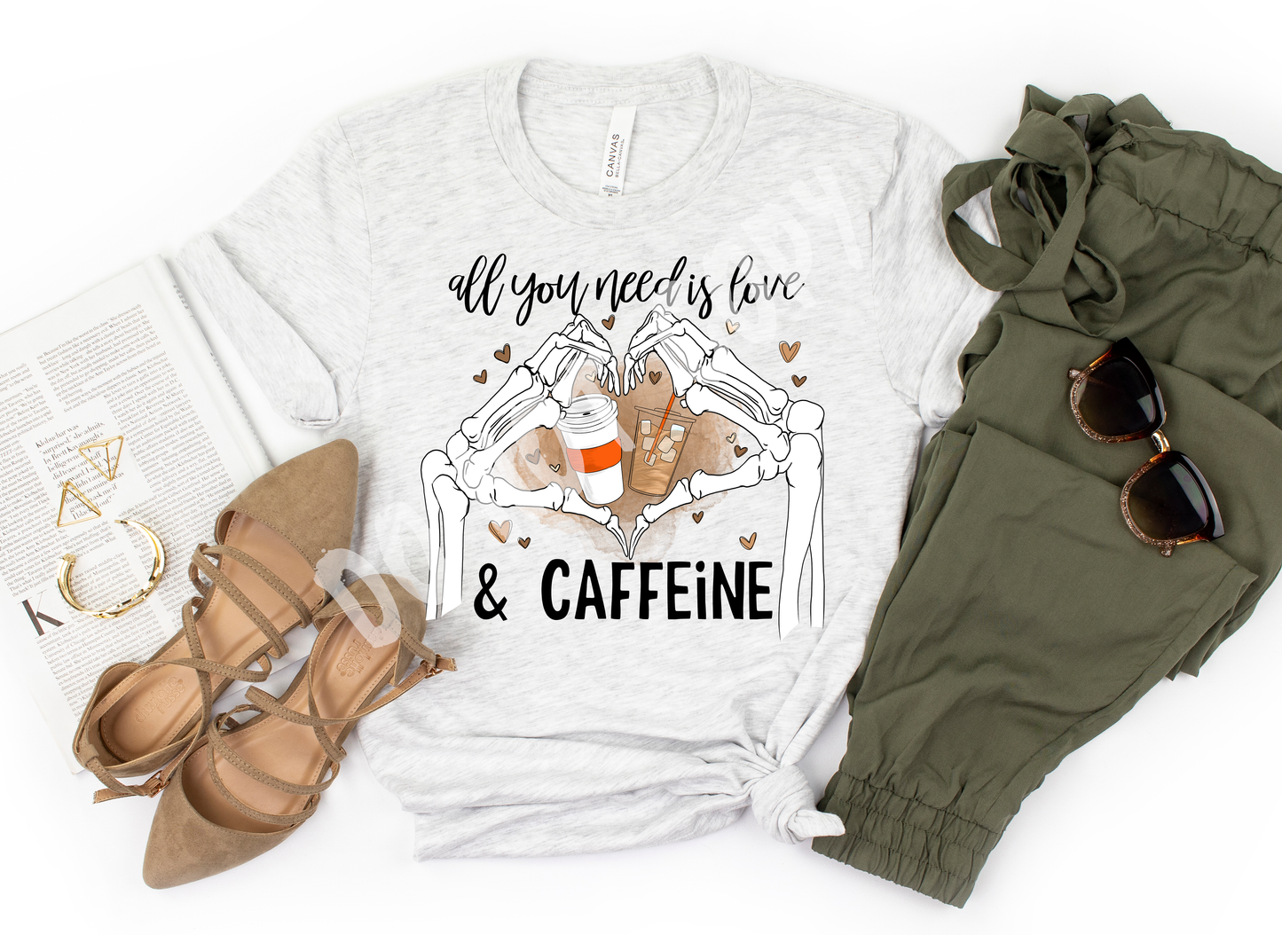 LOVE CAFFEINE ORANGE TEE