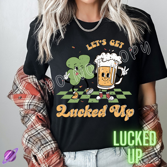 LUCKED UP - LETS GET LUCKY RUN -UNISEX TEE ADULTS/KIDS