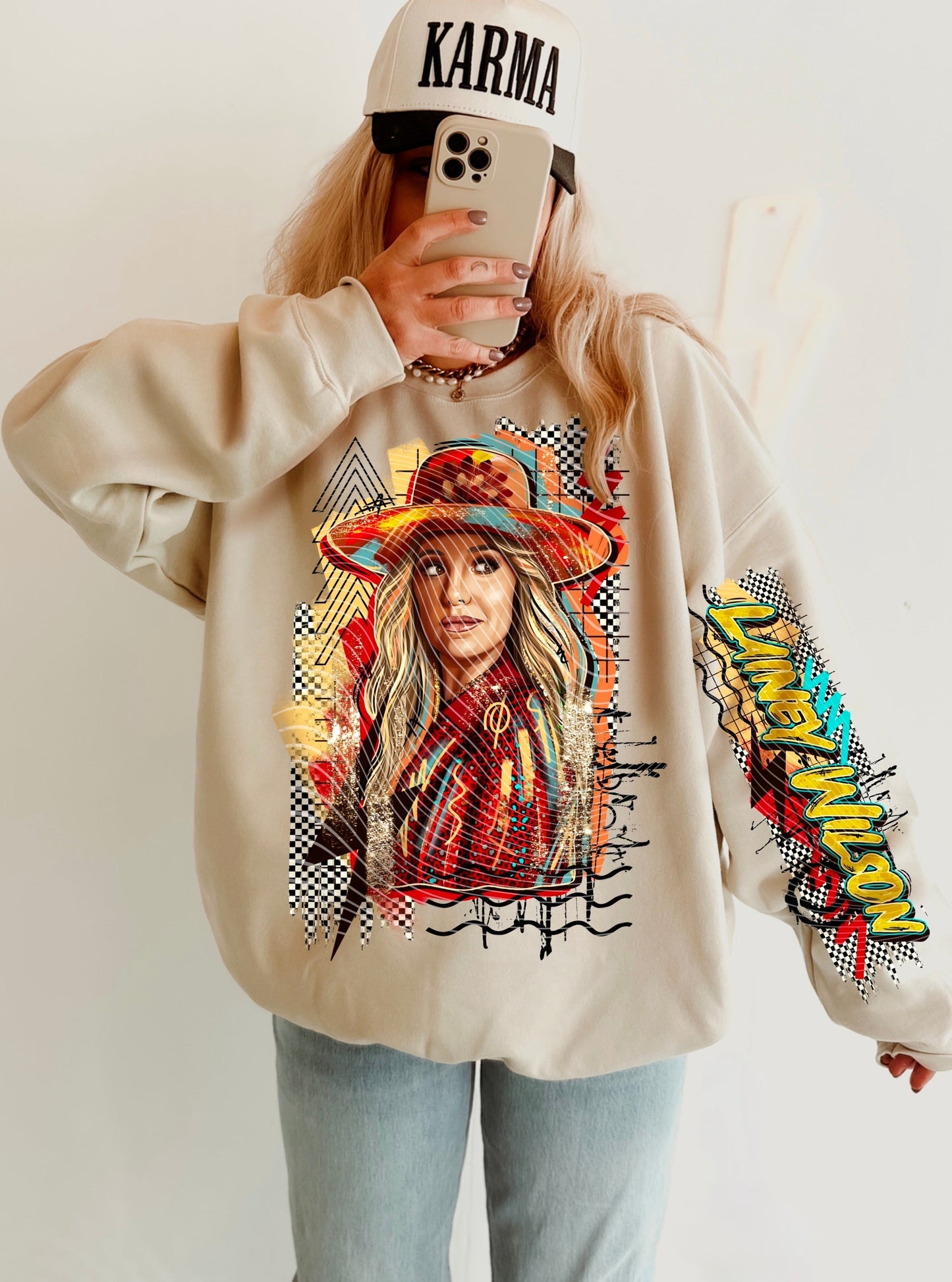 LW SWEATSHIRT W/ SLEEVE PRINT