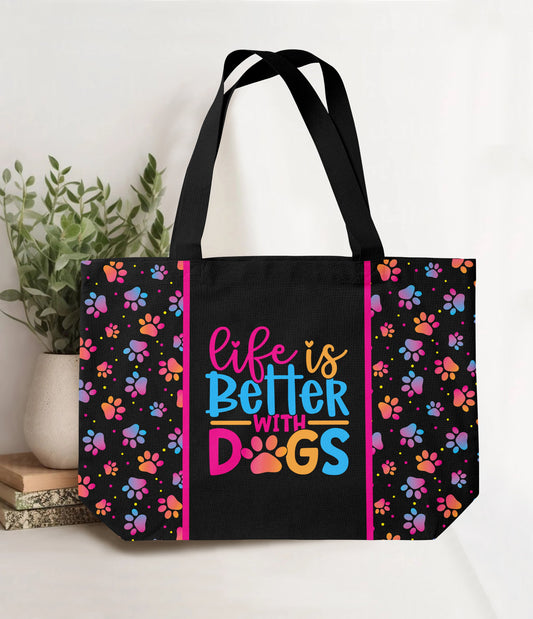 RTS - Better with Dogs Tote Bag