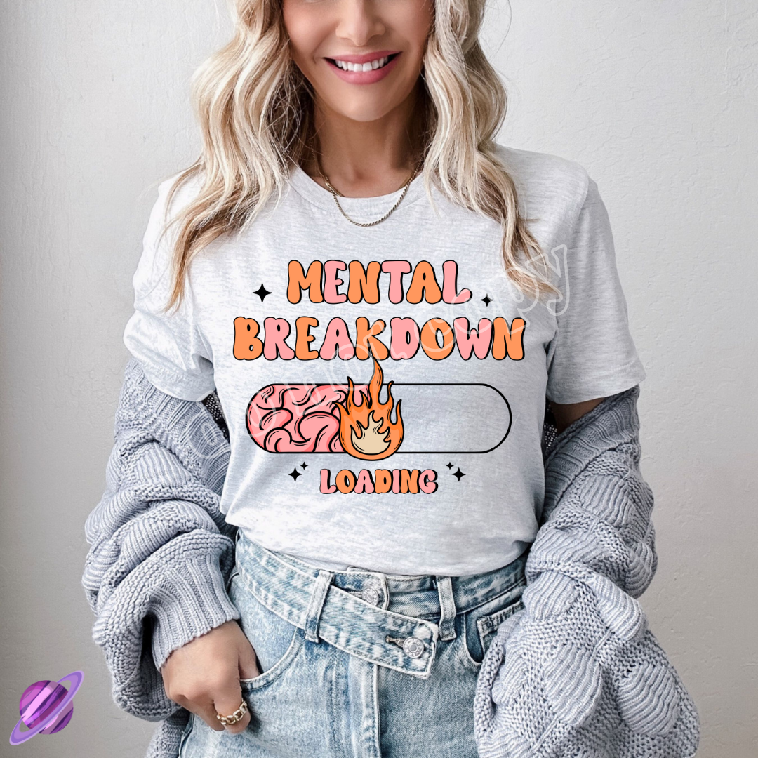 COLORED MENTAL BREAKDOWN TEE
