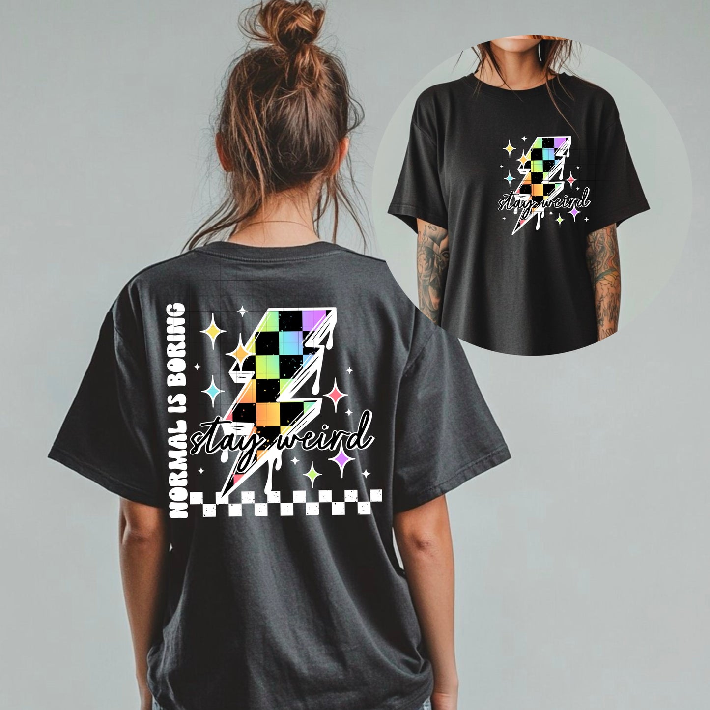 NORMAL IS BORING DOUBLE SIDED TEE